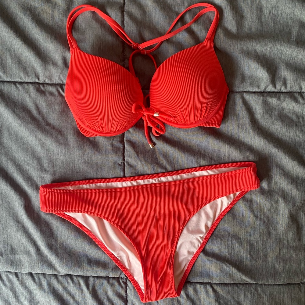 Coral bikini set